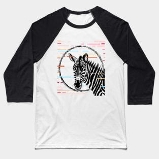 Zebra Black and White Baseball T-Shirt